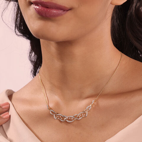 Rhythmic River 18 Kt Gold & Diamond Necklace