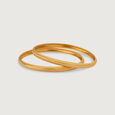 22KT Yellow Gold Minimal Textured Bangles,,hi-res view 3