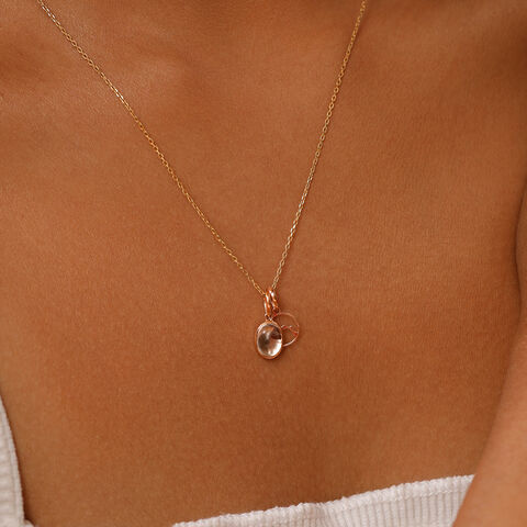 14KT Rose Gold Aries Birthstone Pendant
