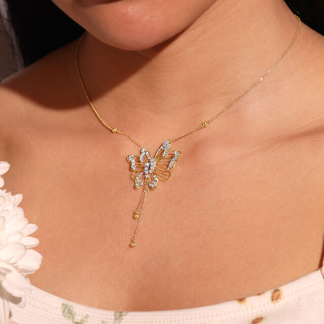 Butterfly Whispers Diamond Necklace,,hi-res image number null