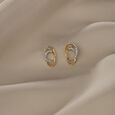 Whispering Wind 14 Kt Gold & Diamond Stud Earrings,,hi-res view 1