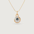 Love Lock Topaz & Diamond Pendant,,hi-res view 3