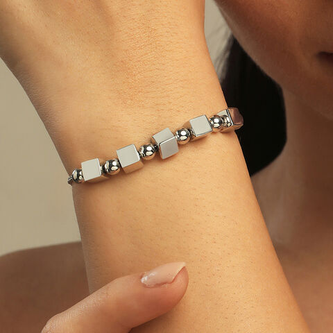 Chic Cubes Silver Bracelet
