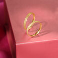 Success Symphony Band 18KT Gold Couple Ring -Single Piece,,hi-res view 1