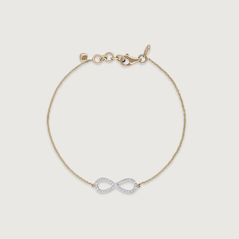 Infinity Elegance Diamond & Gold Bracelet