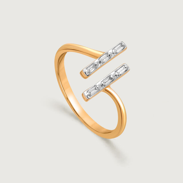 Sleek Elegance 18KT Diamond Finger Ring,,hi-res image number null