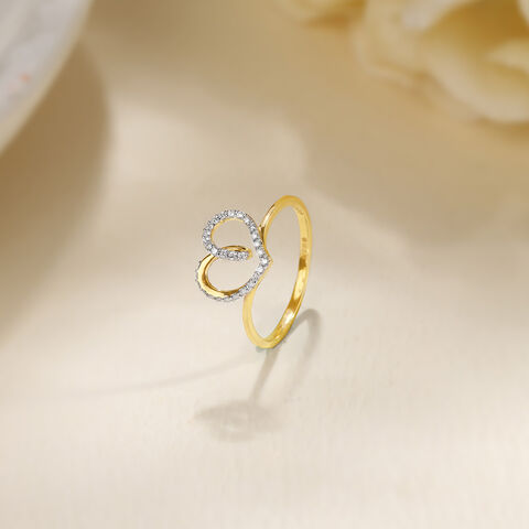 Heartfelt Sparkle 14KT Gold & Diamond Ring