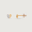 Love Glow Diamond & Gold Stud Earrings,,hi-res view 4