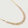 Luxe Leaf 14 Kt Gold and Diamond Necklace,,hi-res view 4