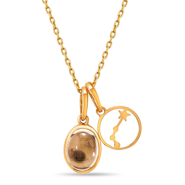 14KT Rose Gold Aries Birthstone Pendant,,hi-res image number null