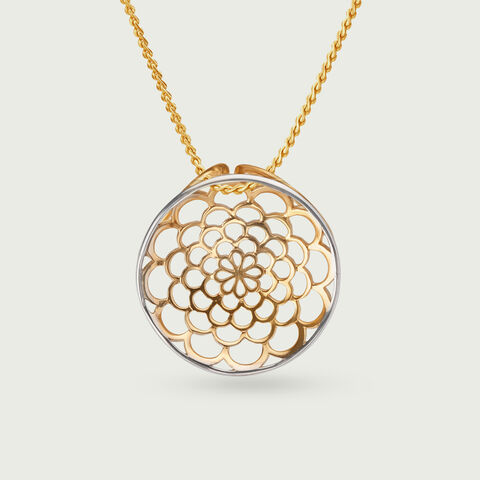 Minimalist Yellow and White Gold Pendant