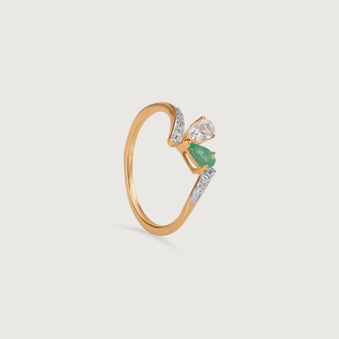 Evergreen Love Diamond & Gold Ring
