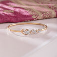 Paisley Paradise Gold and Diamond Bangle,,hi-res view 1