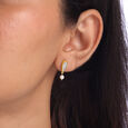 Glimmering Teardrop Gold & Diamond Drop Earrings,,hi-res view 2