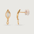 Breezy Elegance 14 Kt Gold & Diamond Drop Earrings,,hi-res view 4