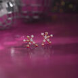 Groovy Glow Gold & Diamond Stud Earrings,,hi-res view 1