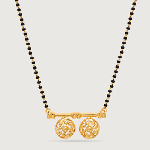 Spiral Splendour 22 Kt Gold Vati Mangalsutra