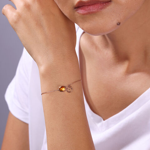 14KT Scorpio Birthstone Rose Gold Bracelet