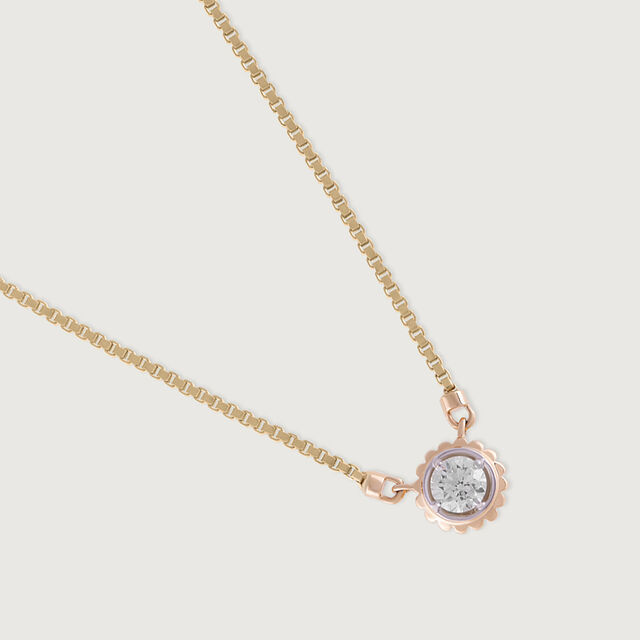 Blooming Beauty 14 kt Gold & Diamond Pendant with Chain,,hi-res image number null