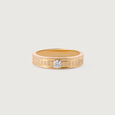 Gridlocked Style Gold & Diamond Finger Ring for Men,,hi-res view 2