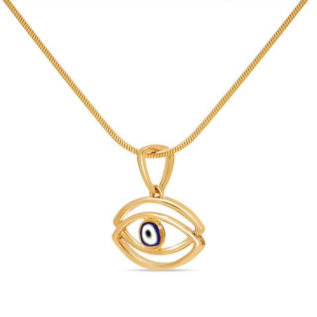 14KT Yellow Gold Layered Evil Eye Pendant,,hi-res image number null