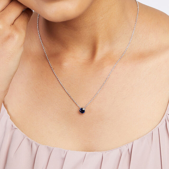 Blue Wave Silver Necklace,,hi-res image number null