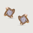 Basketry Radiance Gold and Diamond Stud Earrings,,hi-res view 3