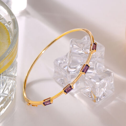 Violet Velvet 14KT Amethyst Bangle