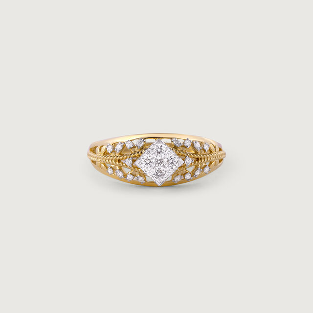 Bling Romance Gold & Diamond Finger Ring,,hi-res image number null