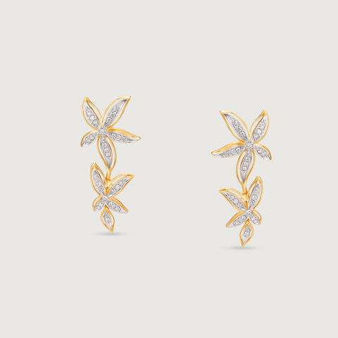 Blossom Cascade Diamond Drop Earrings