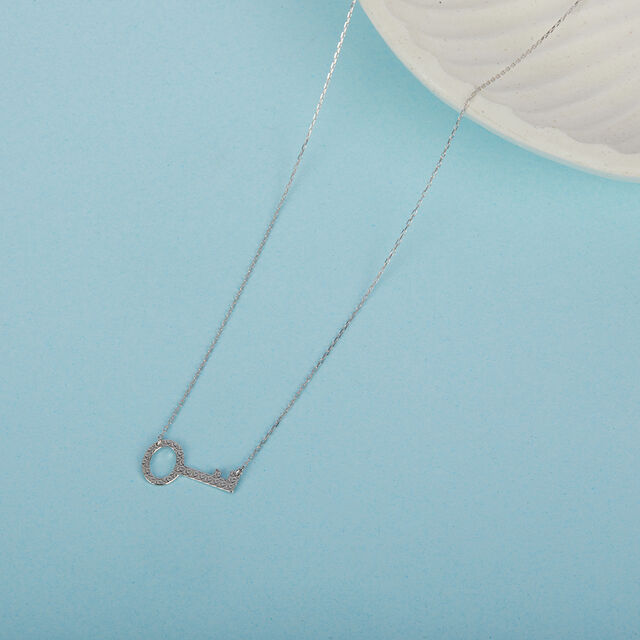 Unlocking Charm Silver Necklace,,hi-res image number null