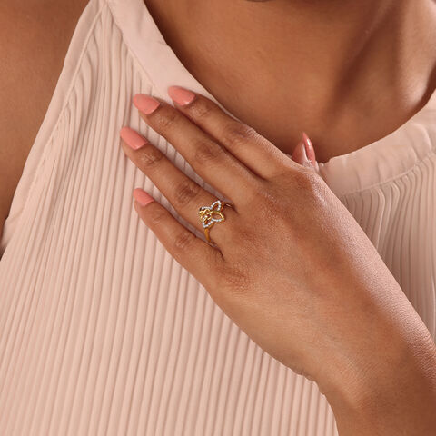 Interlace Allure 14KT Gold & Diamond Ring