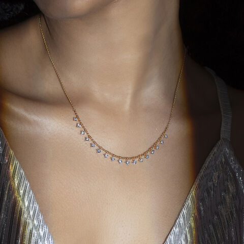 Radiant Strobe Gold & Diamond Necklace