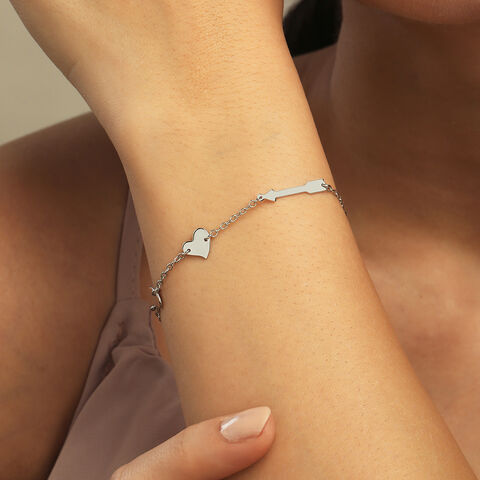 Love Struck Silver Bracelet