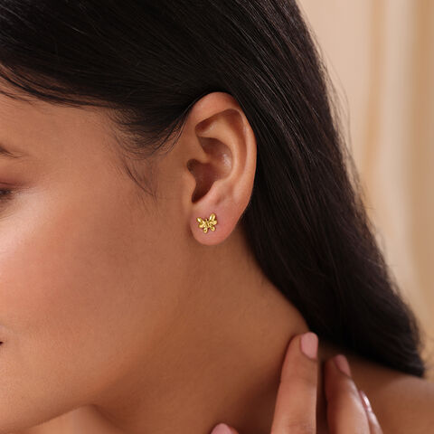 Enchanted Butterfly 14KT  Gold Stud Earring