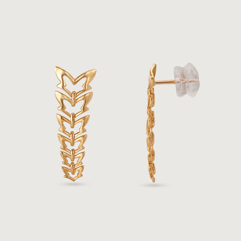 Butterfly Ballet 14KT Yellow Gold Drop Earrings