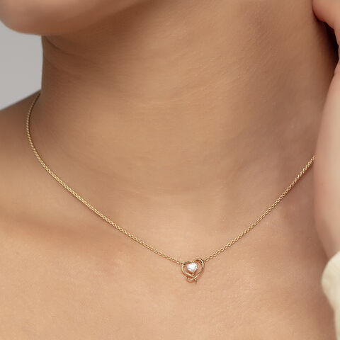 Enchanted Heart 14 kt Gold & Diamond Necklace