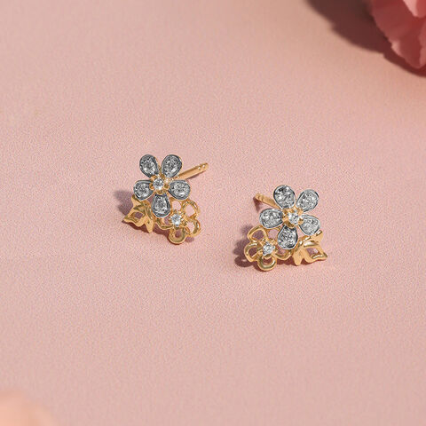 Butterfly Garden Diamond Stud Earrings