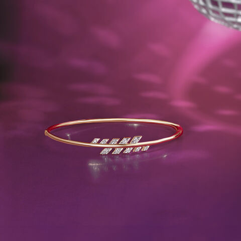 Strobe Rhythm Gold & Diamond Bangle
