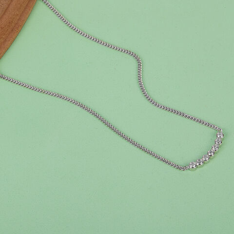 Starlit Grace Silver Necklace