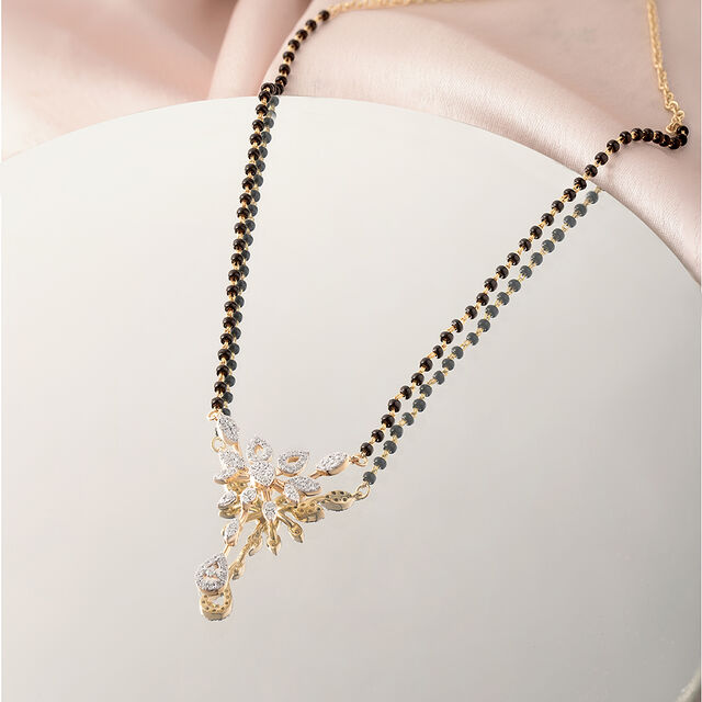 Floral Cascade Gold and Diamond Mangalsutra,,hi-res image number null