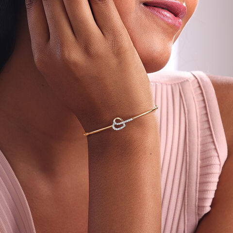 Love Story Diamond & Gold Bangle
