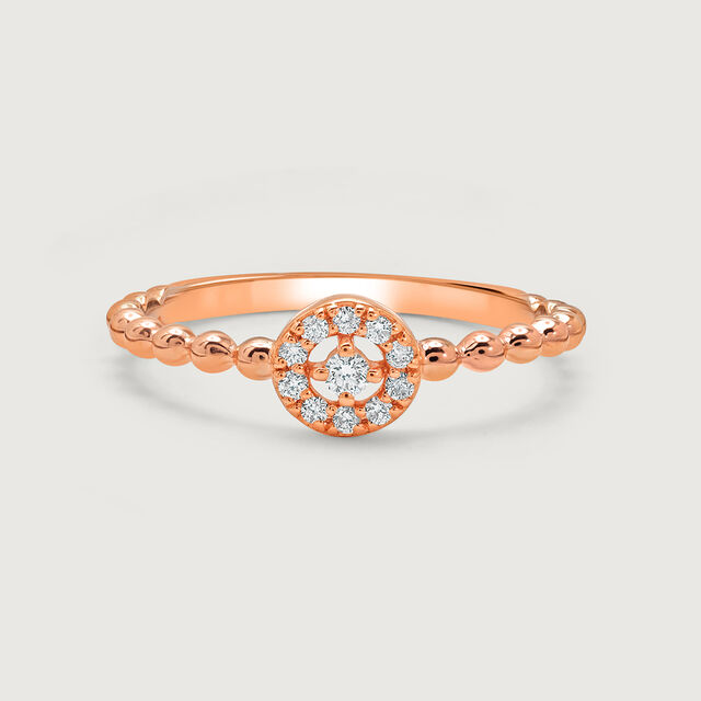 Glamour in Circles Rose Gold 18K Diamond Ring,,hi-res image number null