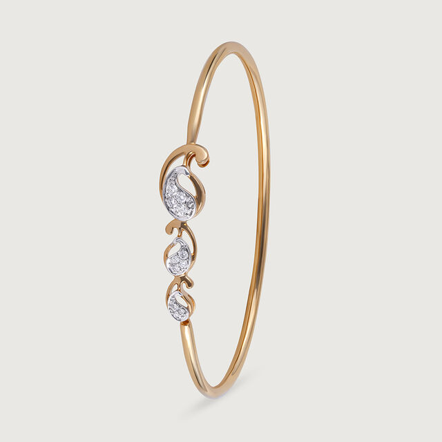 Paisley Paradise Gold and Diamond Bangle,,hi-res image number null