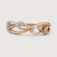 Stunning Glamour Gold & Diamond Finger Ring,,hi-res view 3