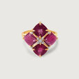Bordeaux Bling 14KT Diamond & Ruby Ring,,hi-res view 3