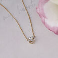 Heartfelt Radiance 14 kt Gold & Diamond Pendant with Chain,,hi-res view 1