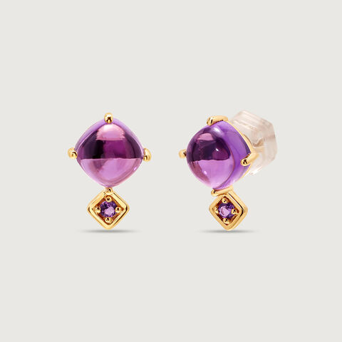 Purple Haze 14KT Amethyst Stud Earrings