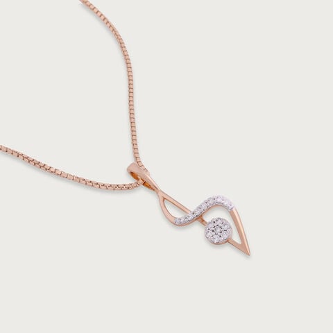 Graceful Twist Gold & Diamond Pendant