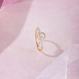 Timeless Circle Gold & Diamond Finger Ring,,hi-res view 1
